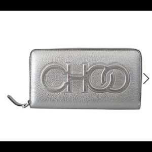 Perfect metallic Jimmy Choo Wallet. Fits your phone!